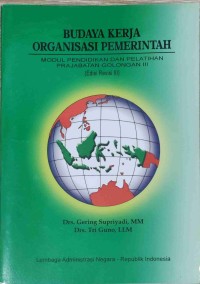 Budaya Kerja Organisasi Pemerintah