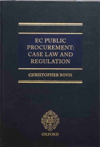 EC Public Procurement: Case Law And Regulation