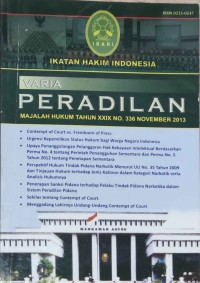 Majalah Hukum VARIA PERADILAN Tahun XXIX No. 336 NOVEMBER 2013