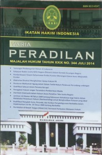 Majalah Hukum VARIA PERADILAN Tahun XXIX No. 344 JULI 2014