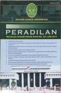 Majalah Hukum VARIA PERADILAN Tahun XXVIII No. 331 JUNI 2013