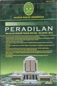Majalah Hukum Varia Peradilan Tahun XXX No.353 April 2015