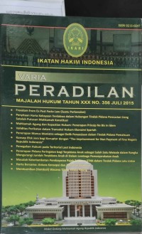 Majalah Hukum VARIA PERADILAN Tahun XXX No. 356 JULI 2015