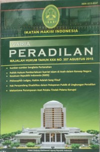 Majalah Hukum VARIA PERADILAN Tahun XXX No. 357 AGUSTUS 2015