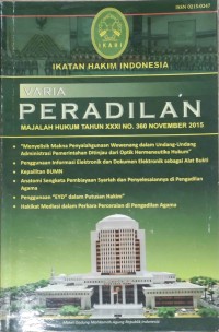 Majalah Hukum VARIA PERADILAN Tahun XXXI No. 360 NOVEMBER 2015