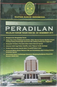 Majalah Hukum VARIA PERADILAN Tahun XXXI No. 361 DESEMBER 2015