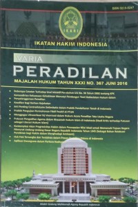 Majalah Hukum Varia Peradilan Tahun XXXI No.367 Juni 2016