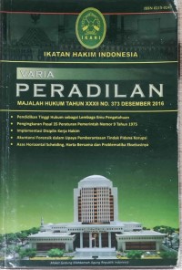 Majalah Hukum VARIA PERADILAN Tahun XXXII No. 373 DESEMBER 2016