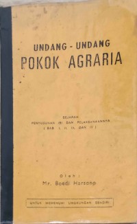 Undang Undang Pokok Agraria