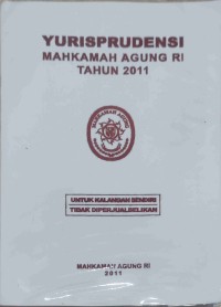 Yurisprudensi Mahkamah Agung RI Tahun 2011